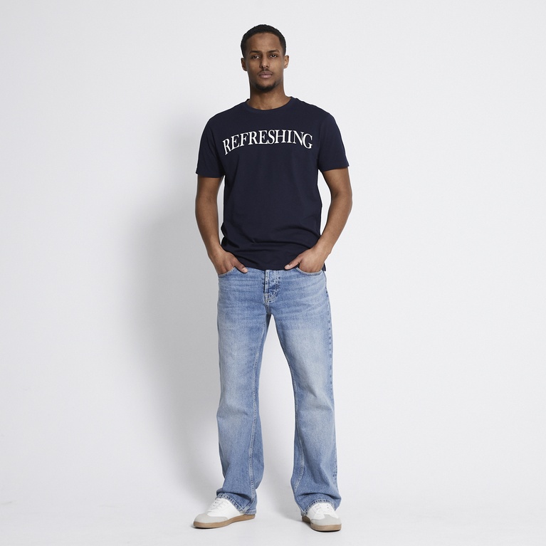 Printed tee "Bill" Navy